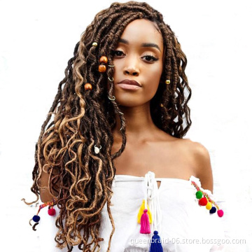 Faux Mermaid Locs 20 inch Synthetic Braiding Crochet Hair 18 roots/pack Ombre Crochet Hair Extension For Afro Women